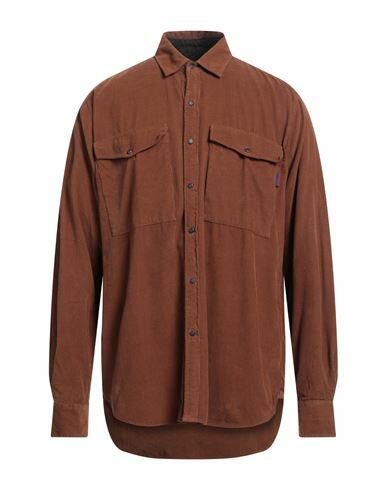 Displaj Man Shirt Brown Cotton Cover