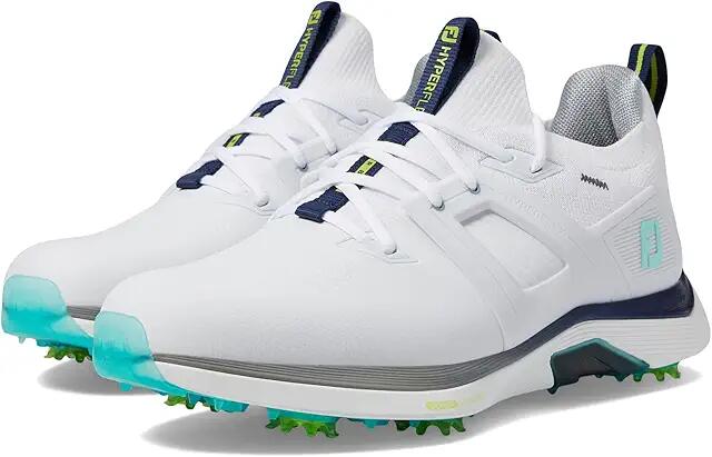 FootJoy Hyperflex Carbon Golf Shoes (White/Teal) Men's Shoes Cover