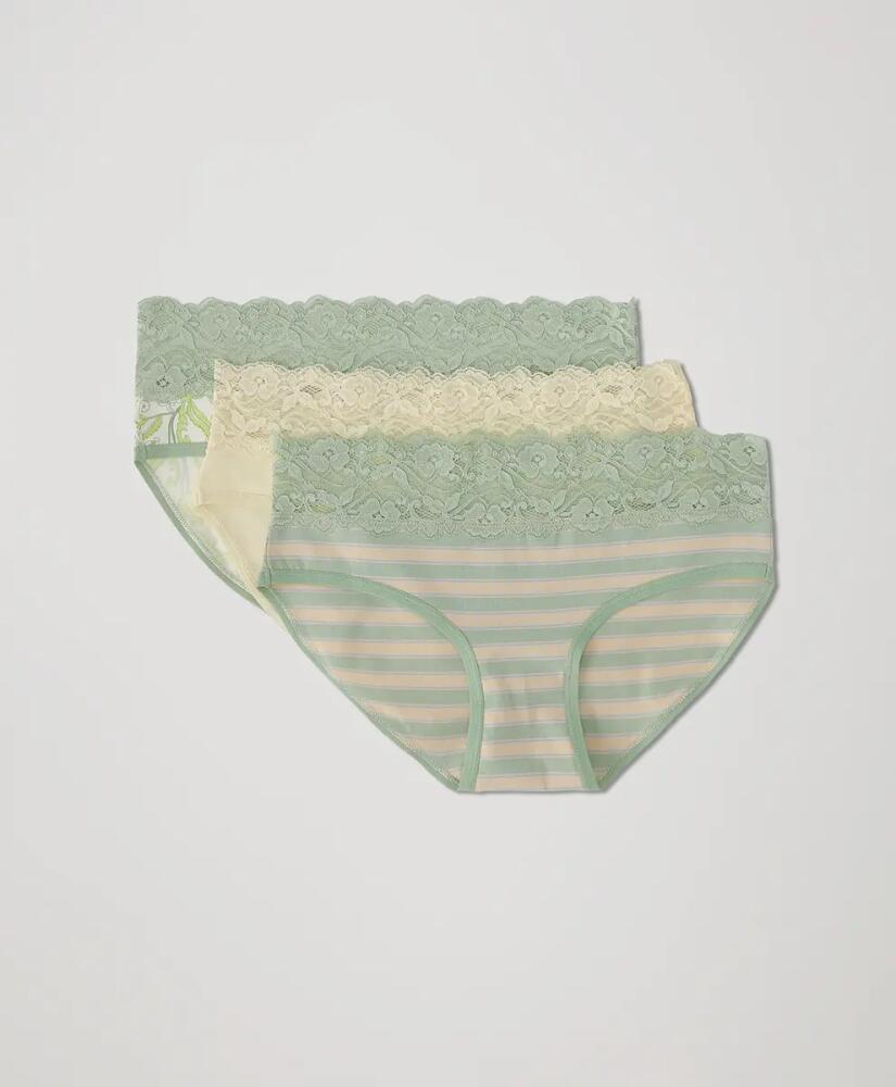 Pact Organic Lace Waist Brief 3-Pack in Island Vibes Cover