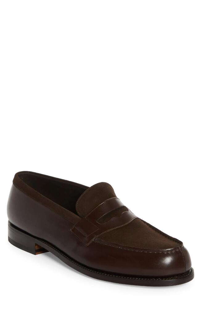 JM WESTON Animation 180 Penny Loafer in Dark Brown Cover