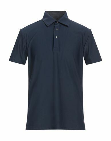 Peuterey Man Polo shirt Midnight blue Polyamide, Elastane Cover