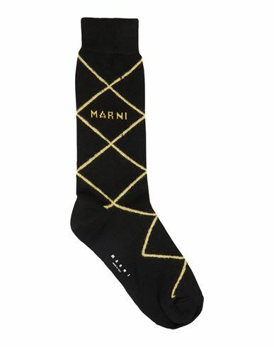 Marni Woman Socks & Hosiery Black Cotton, Nylon, Mohair wool, Virgin Wool Cover