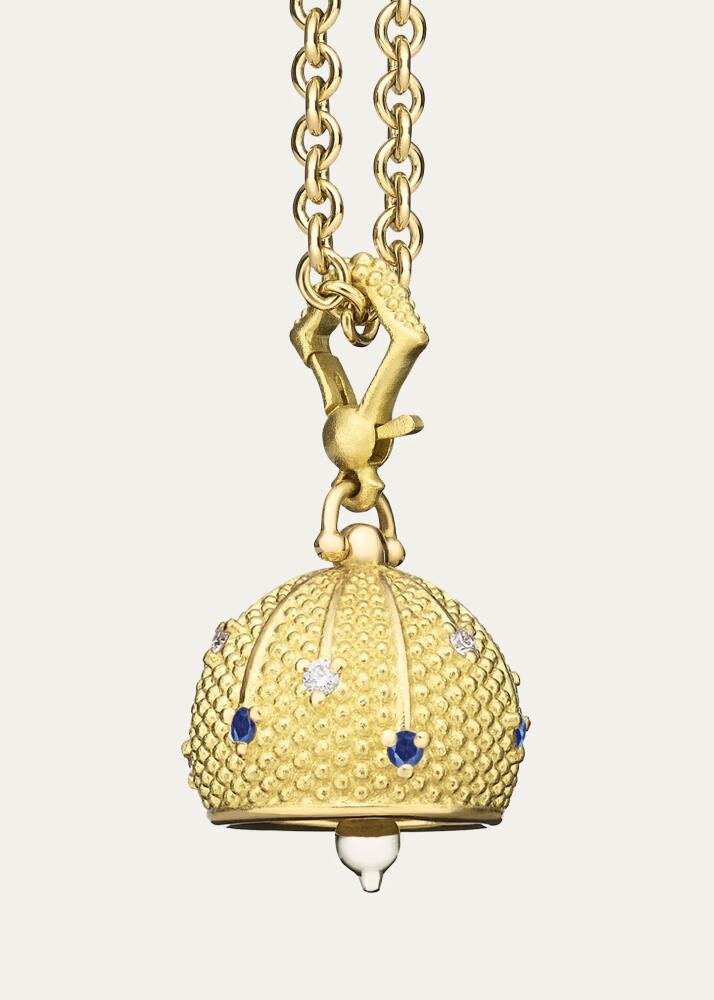 Paul Morelli 18k YG Belle Charm with Diamonds and Sapphire Cover