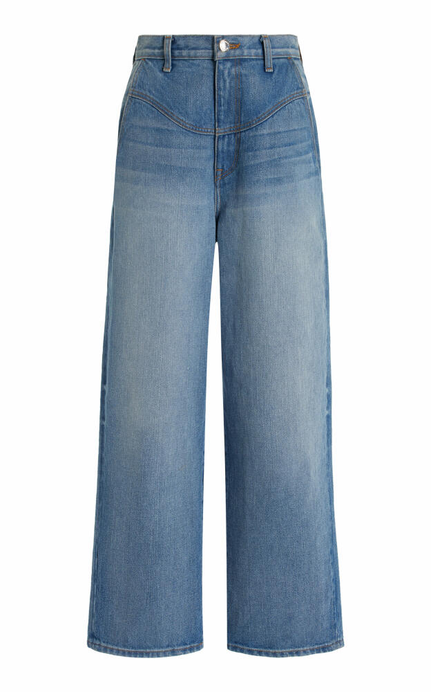 Brandon Maxwell - Olivia High-Waisted Wide-Leg Jeans - Medium Wash Cover