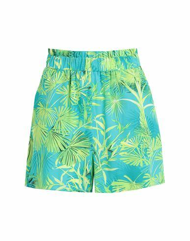 Only Woman Shorts & Bermuda Shorts Turquoise Recycled polyester, Polyester Cover