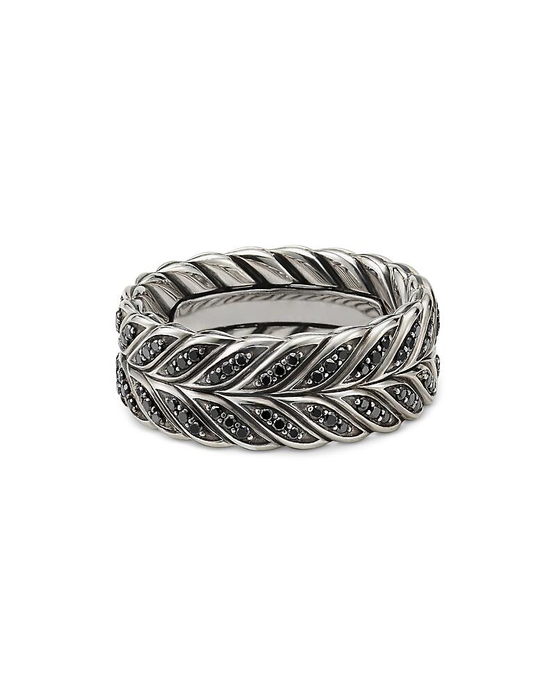 David Yurman Men's Chevron Band Ring with Black Diamonds Cover