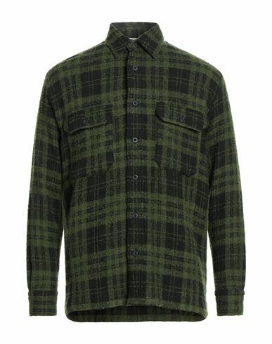 Destin Man Shirt Green Wool, Cashmere, Polyamide Cover