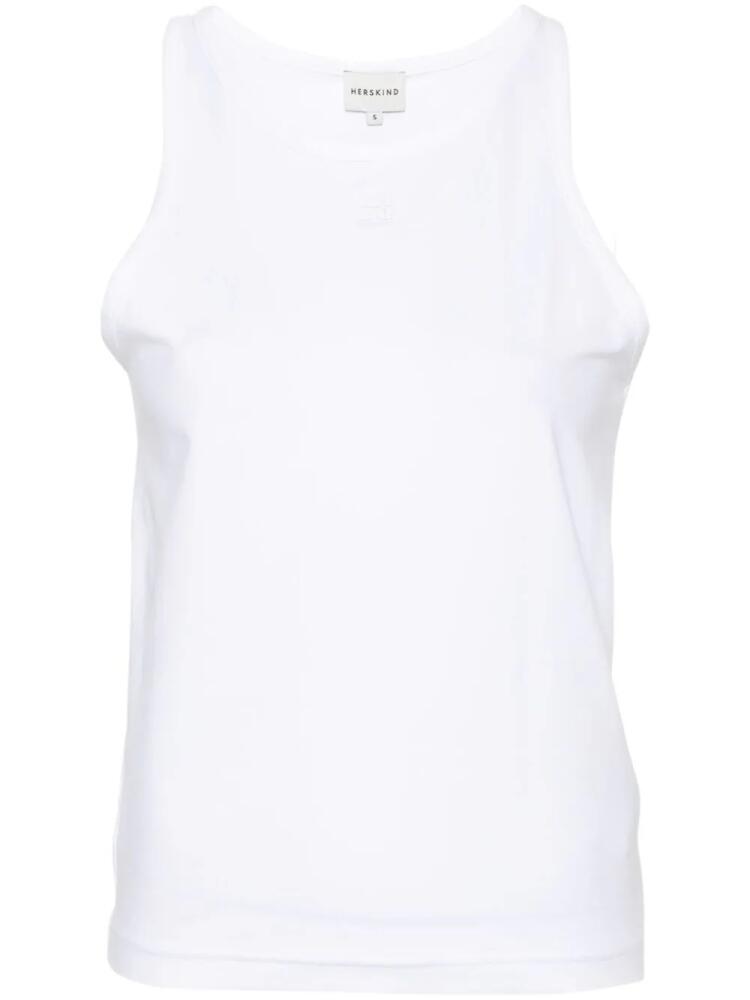 HERSKIND Linea logo-embroidered tank top - White Cover