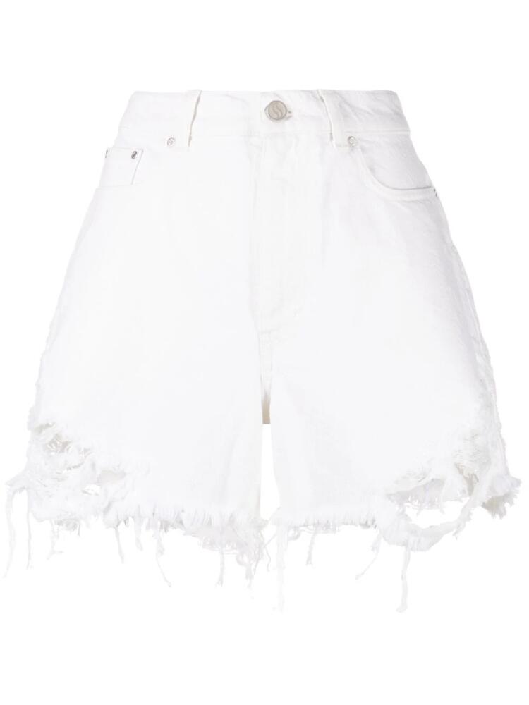 Stella McCartney distressed denim shorts - White Cover