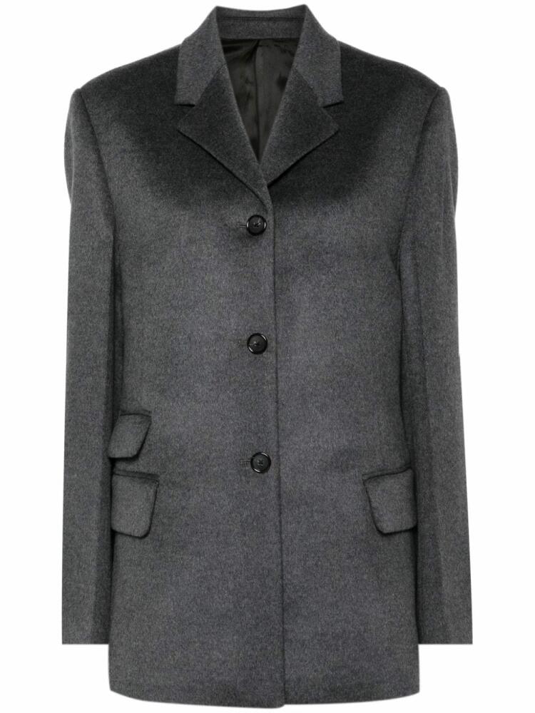 TOTEME Straight single-breasted blazer - Grey Cover