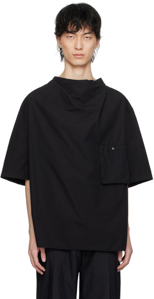 LEMAIRE Black Draped Shirt Cover