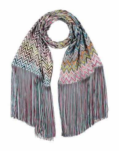 Missoni Woman Scarf Azure Cotton, Viscose Cover