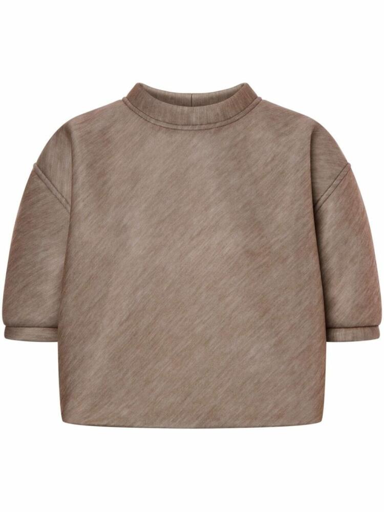 Philosophy Di Lorenzo Serafini cropped boxy T-shirt - Brown Cover