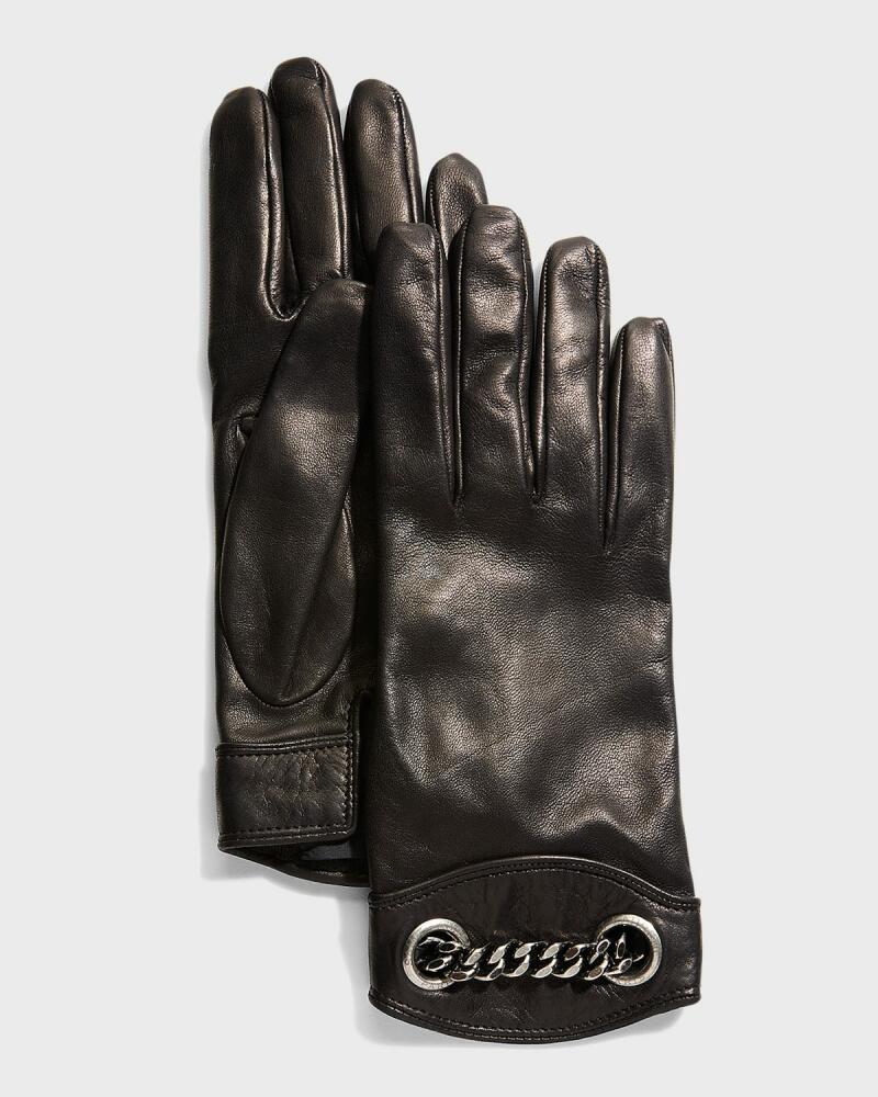 Saint Laurent Chain Leather Gloves Cover