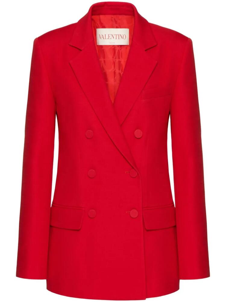 Valentino Garavani Crepe Couture double-breasted blazer - Red Cover