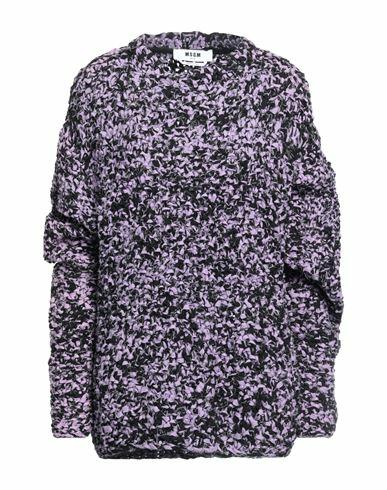 Msgm Woman Sweater Lilac Cotton Cover