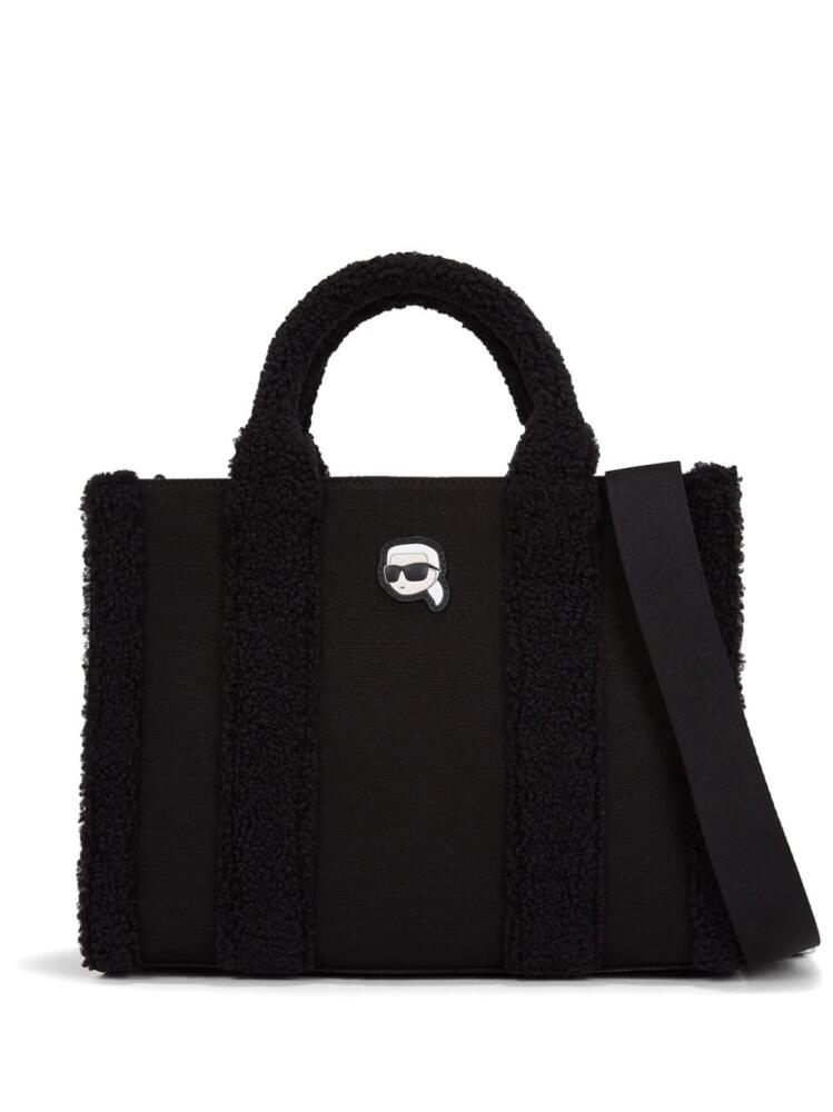 Karl Lagerfeld Ikon shearling tote bag - Black Cover