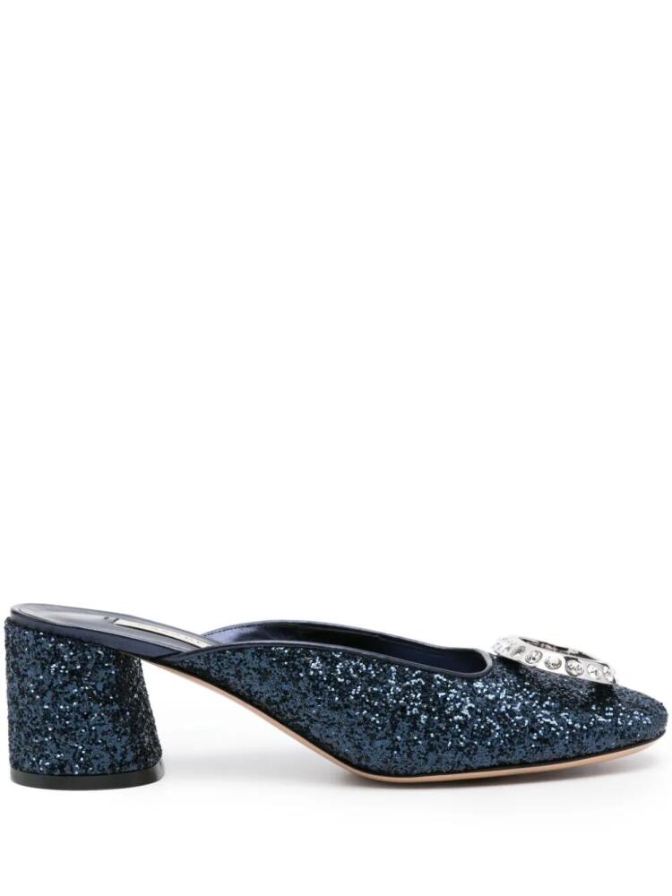 Casadei Ring Cleo 50mm mules - Blue Cover