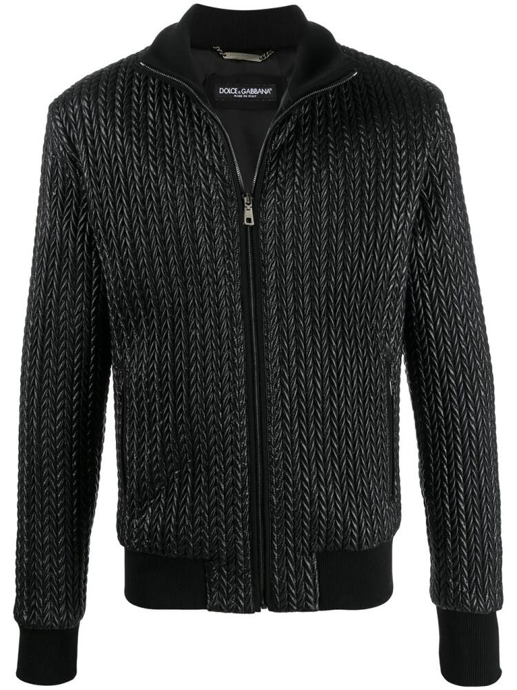 Dolce & Gabbana quilted bomber jacket - Black Cover