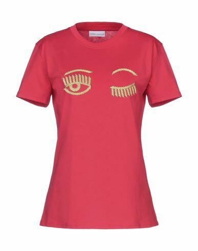 Chiara Ferragni Woman T-shirt Red Cotton Cover