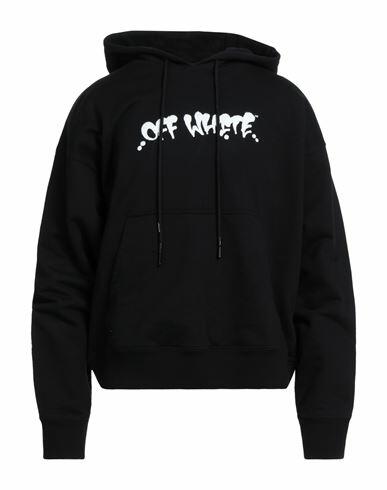 Off-white Man Sweatshirt Black Cotton, Elastane Cover