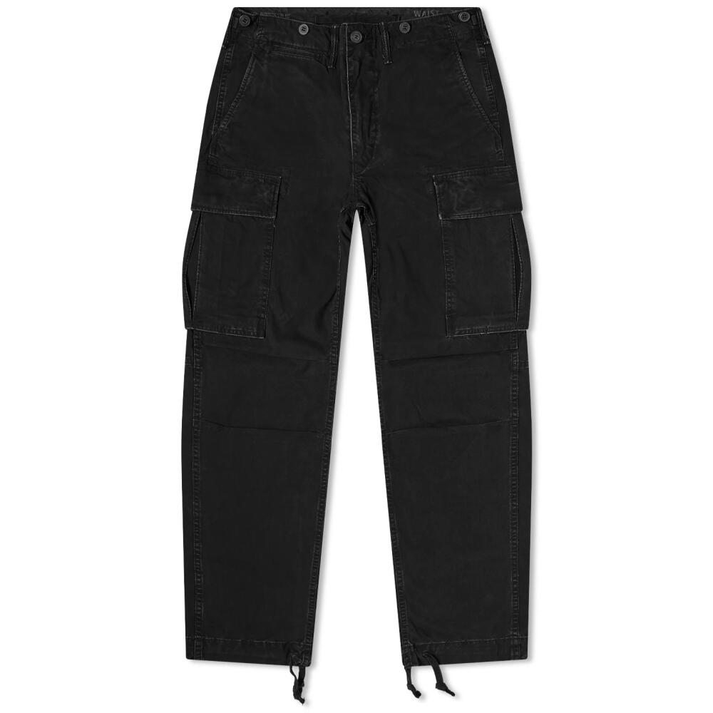 RRL Men's Cargo Pant in Black Cover