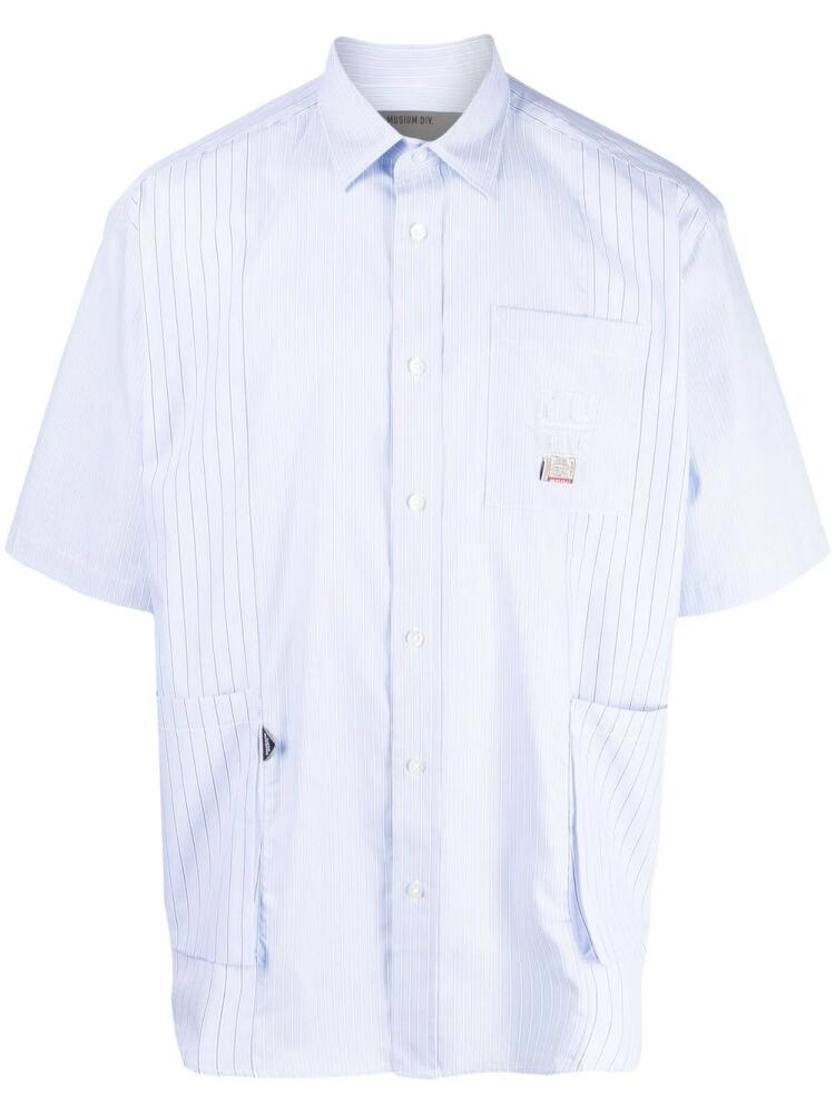 Musium Div. stripe-pattern short-sleeve shirt - Blue Cover