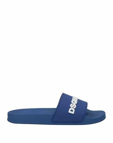 Dsquared2 Man Sandals Bright blue Rubber Cover