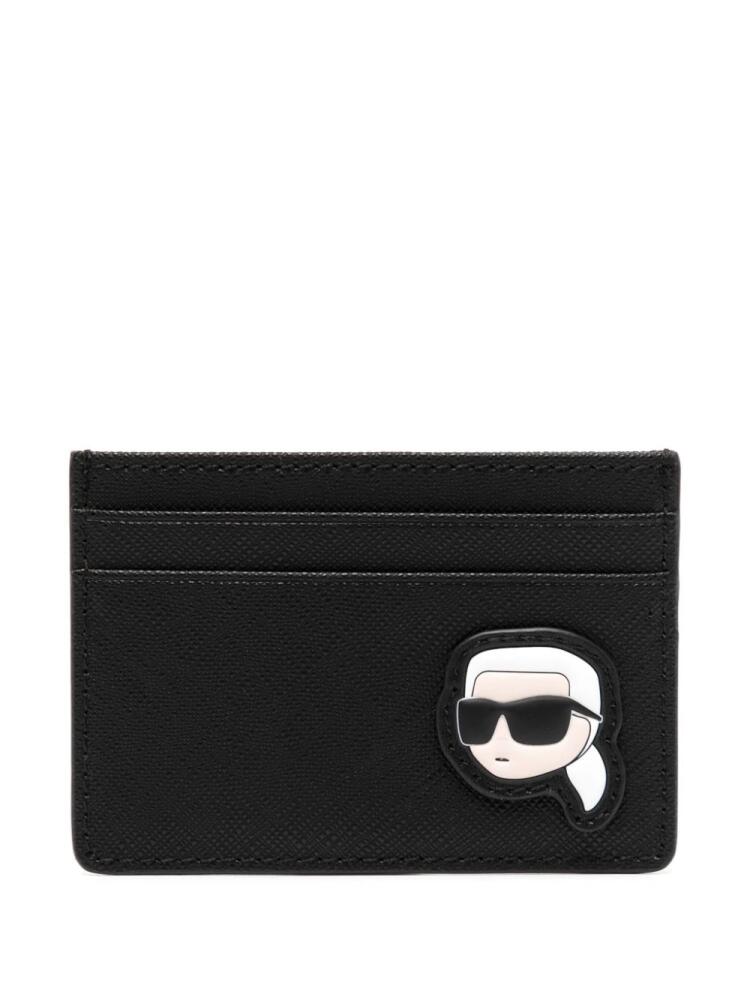 Karl Lagerfeld K/Ikonik 2.0 faux-leather cardholder - Black Cover