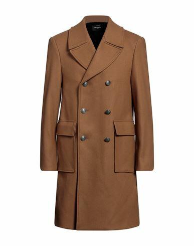 The Kooples Man Coat Camel Wool, Polyamide Cover