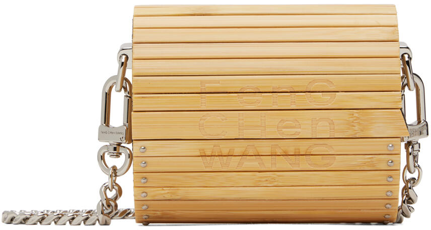 Feng Chen Wang Beige Mini Crossbody Bamboo Bag Cover