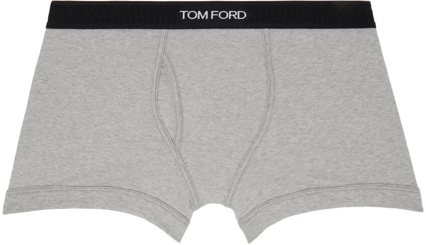 TOM FORD Gray Cotton Boxer Briefs Cover