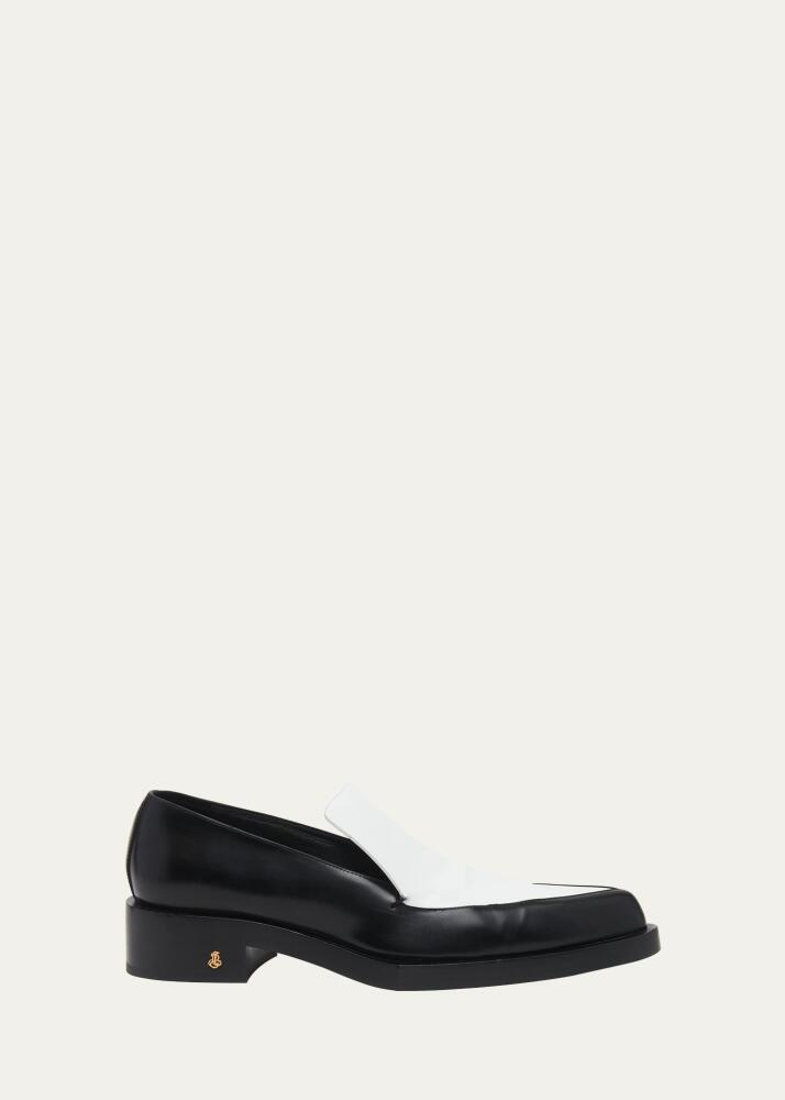 Jil Sander Bicolor Leather Slip-On Loafers Cover