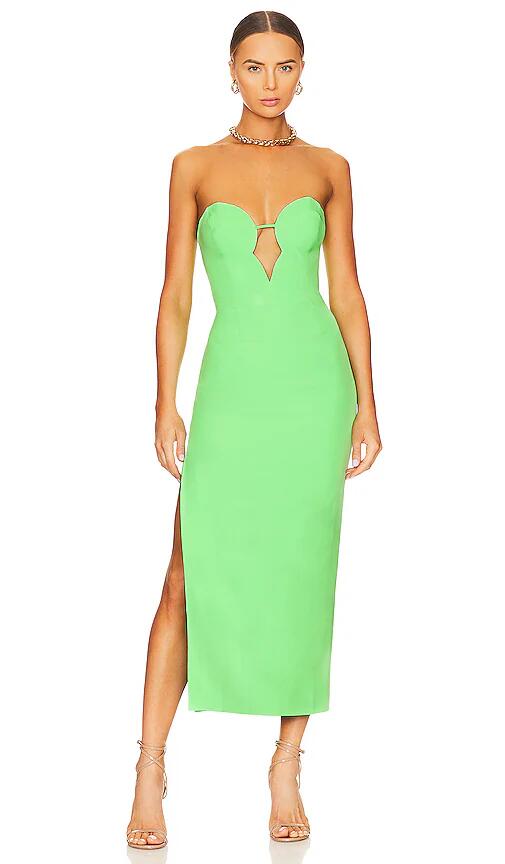 Bardot x REVOLVE Eleni Midi Dress in Green Cover