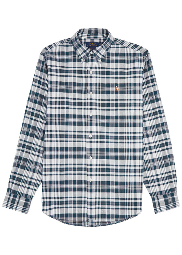 Polo Ralph Lauren Checked Cotton Oxford Shirt - Grey Cover