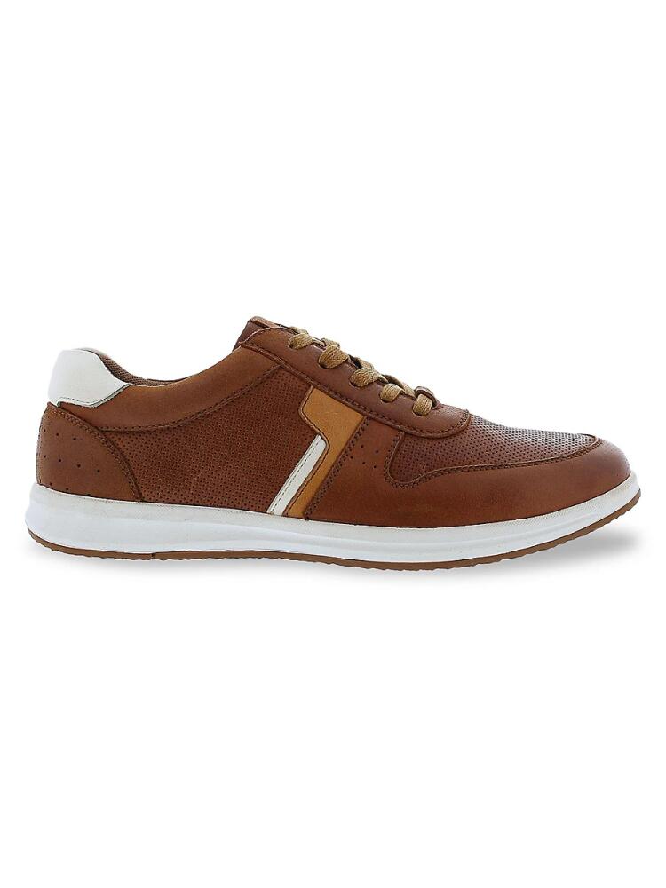 English Laundry Men's Brady Perforated Leather Sneakers - Cognac Cover