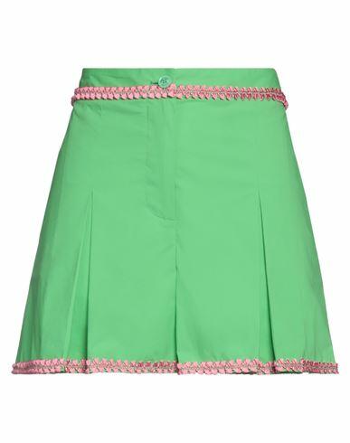 Boutique Moschino Woman Shorts & Bermuda Shorts Light green Cotton, Elastane Cover