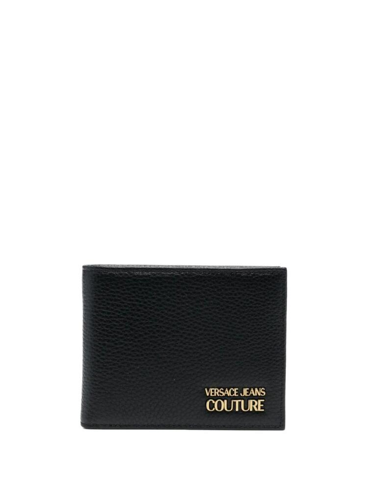 Versace Jeans Couture logo-lettering bi-fold wallet - Black Cover