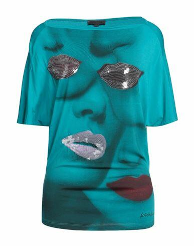 Koralline Woman T-shirt Deep jade Viscose, Elastane Cover