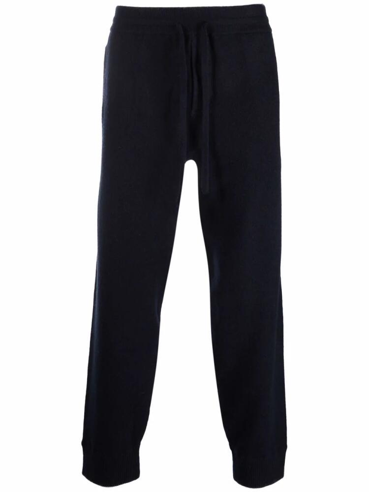 Vince solid-color knit track pants - Blue Cover