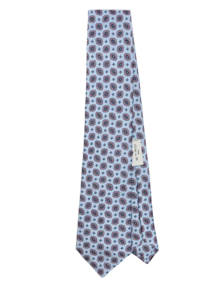 ETRO patterned-jacquard tie - Blue Cover