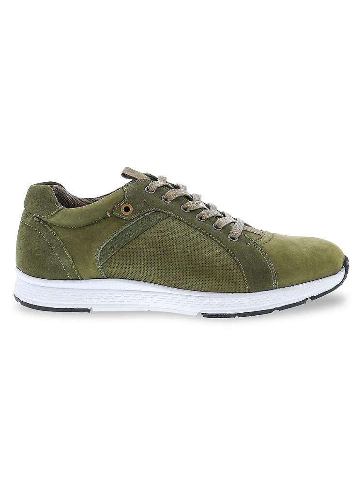 English Laundry Men's Lotus Perforated Suede Sneakers - Army Cover