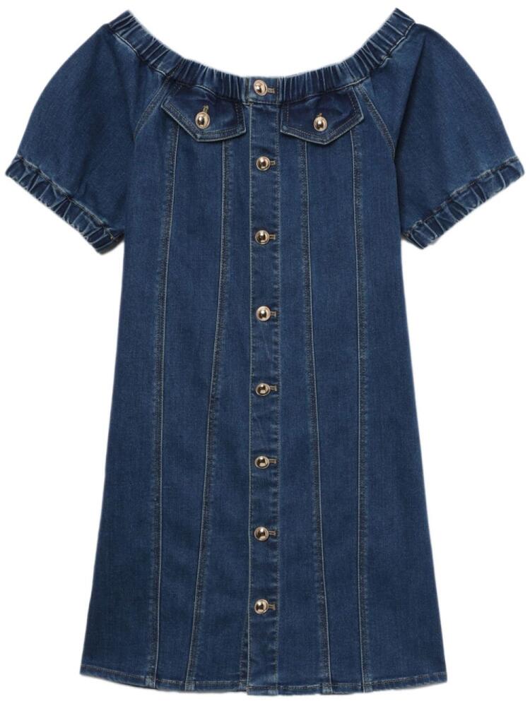 b+ab off-shoulder denim mini dress - Blue Cover