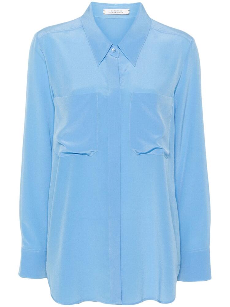 Dorothee Schumacher long-sleeve silk shirt - Blue Cover