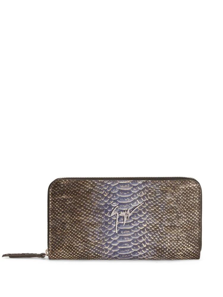 Giuseppe Zanotti Charlotte croco-embossed wallet - Brown Cover