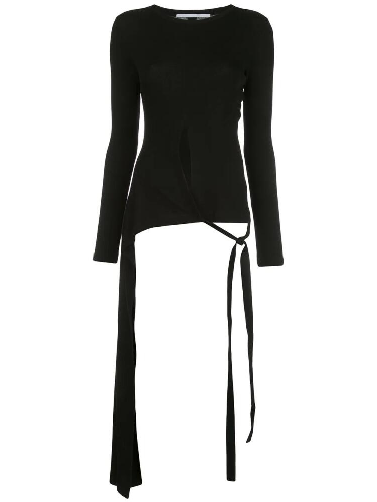 Rosetta Getty long sleeve split apron T-shirt - Black Cover