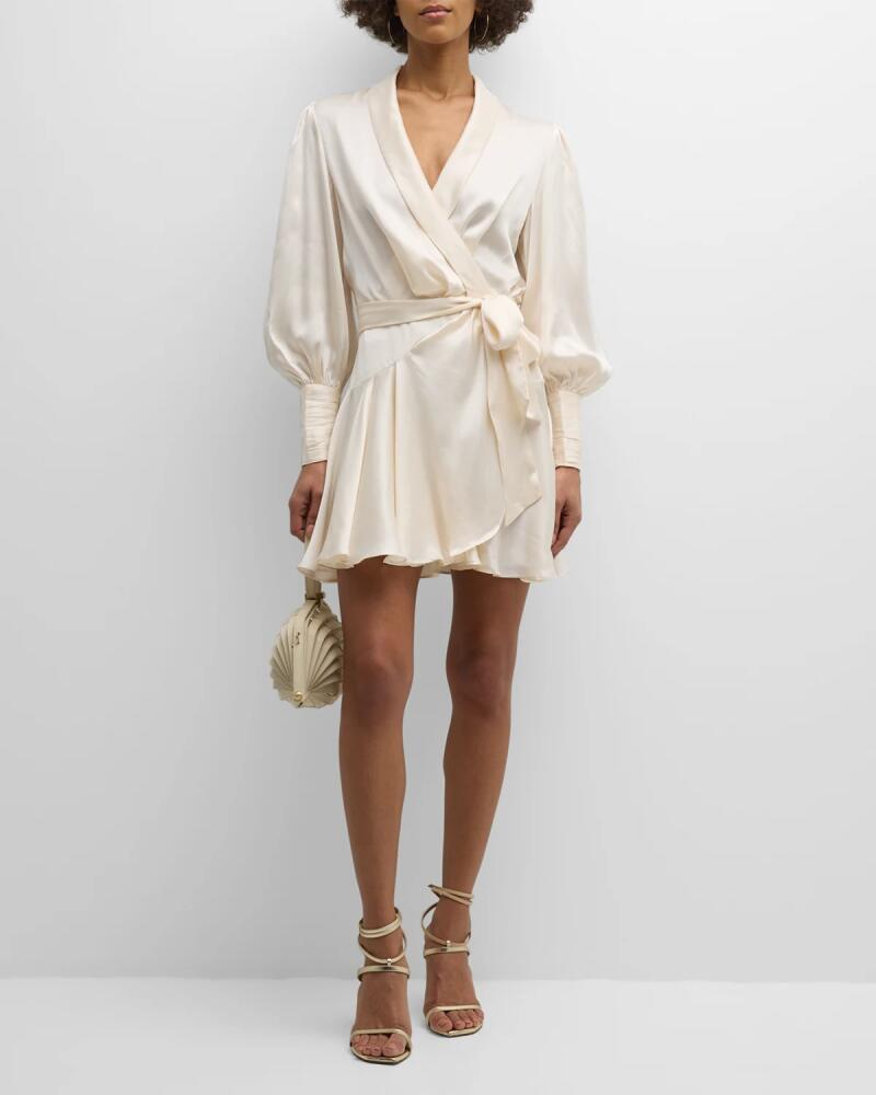 Zimmermann Silk Wrap Mini Dress Cover