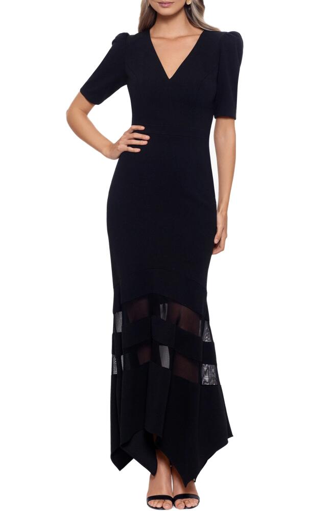 Xscape Evenings V-Neck Scuba Gown in Black Cover