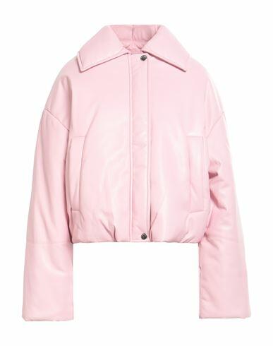 Nanushka Woman Jacket Pink Polyurethane, Recycled polyester Cover