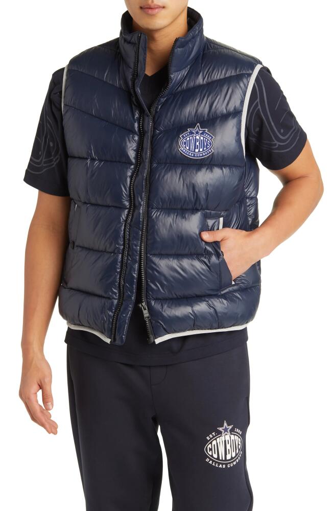 BOSS x NFL Corner Recycled Polyamide Puffer Vest in Dallas Cowboys Dark Blue Cover